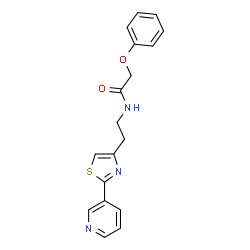 2-phenoxy-N-(2-(2-(pyridin-3-yl)thiazol-4-yl)ethyl)acetamide Structure