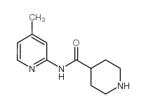N-(4-甲基吡啶-2-基)哌啶-4-羧酰胺结构式