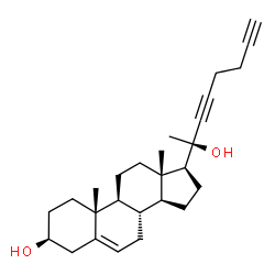 20-(1,5-hexadiynyl)-5-pregnen-3,20-diol结构式