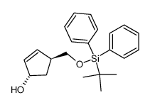 (1S,4S)-4-(((tert-butyldiphenylsilyl)oxy)methyl)cyclopent-2-en-1-ol Structure