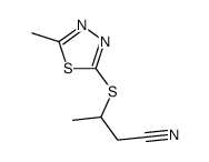 3-[(5-methyl-1,3,4-thiadiazol-2-yl)sulfanyl]butanenitrile Structure