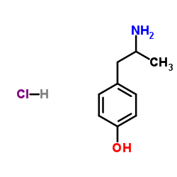 4-(2-Aminopropyl)phenol hydrochloride (1:1)结构式