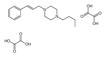 1-butyl-4-(3-phenylprop-2-enyl)piperazine,oxalic acid结构式