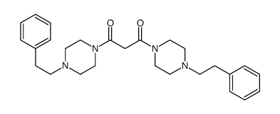 1,3-bis[4-(2-phenylethyl)piperazin-1-yl]propane-1,3-dione Structure