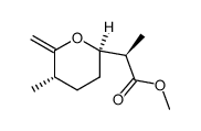 methyl (R)-2-((2R,5S)-5-methyl-6-methylenetetrahydro-2H-pyran-2-yl)propanoate Structure