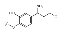 3-(3-羟基-4-甲氧基苯基)-dl-beta-丙氨醇结构式