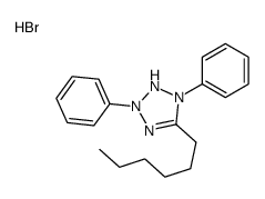 5-hexyl-1,3-diphenyl-1,2-dihydrotetrazol-1-ium,bromide结构式