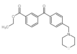 3-CARBOETHOXY-4'-THIOMORPHOLINOMETHYL BENZOPHENONE结构式