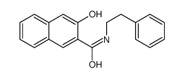 3-hydroxy-N-(2-phenylethyl)naphthalene-2-carboxamide结构式