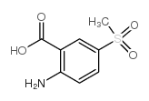 2-氨基-5-甲砜基苯甲酸结构式