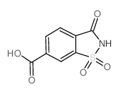 3-OXO-2,3-DIHYDRO-1,2-BENZISOTHIAZOLE-6-CARBOXYLIC ACID 1,1-DIOXIDE structure