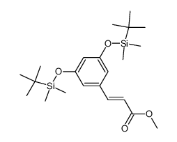 (E)-methyl 3-(3,5-bis(tert-butyldimethylsilyloxy)phenyl)acrylate Structure