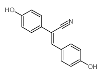 2,3-bis(4-hydroxyphenyl)prop-2-enenitrile structure