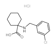 1-(3-氯-苄基氨基)-环己烷羧酸盐酸盐结构式