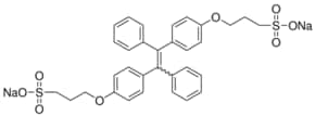 3,3′-{[(1,2-二苯基乙烯-1,2-二基)双(4,1-亚苯基)]双(氧基)}双(丙烷-1-磺酸钠)结构式