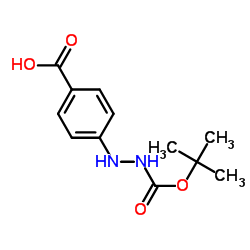 4-(2-N-叔丁氧羰基肼基)苯甲酸结构式