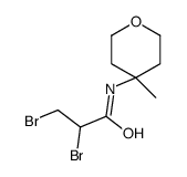 2,3-dibromo-N-(4-methyloxan-4-yl)propanamide Structure