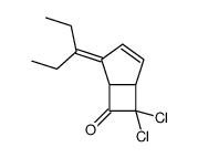 7,7-dichloro-4-pentan-3-ylidenebicyclo[3.2.0]hept-2-en-6-one Structure