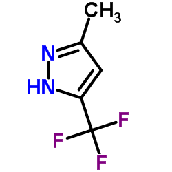 3-甲基-5-(三氟甲基)吡唑结构式