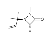 2,4-dimethyl-1-(2-methylbut-3-en-2-yl)-1,2-diazetidin-3-one结构式