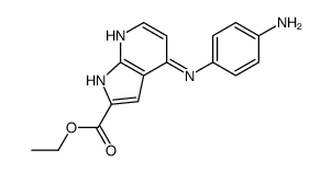 Ethyl 4-[(4-aminophenyl)amino]-1H-pyrrolo[2,3-b]pyridine-2-carbox ylate Structure