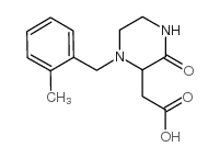 [1- (2-甲基苄基)-3 -氧代- 2 -哌嗪基]乙酸结构式