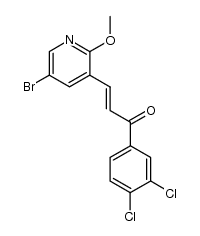 (E)-3-(5-Bromo-2-methoxy-3-pyridinyl)-1-(3,4-dichlorophenyl)-2-propen-1-one Structure