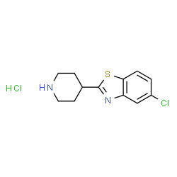 5-氯-2-哌啶-4-基-1,3-苯并噻唑盐酸盐结构式