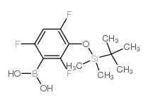 3-(叔丁基二甲基甲硅烷氧基)-2,4,6-三氟苯基硼酸结构式