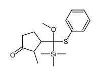 3-(methoxy-phenylsulfanyl-trimethylsilylmethyl)-2-methylcyclopentan-1-one Structure