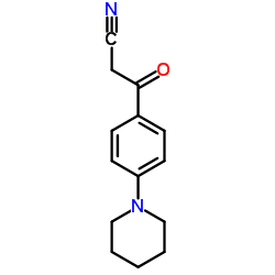 3-oxo-3-[4-(piperidin-1-yl)phenyl]propanenitrile Structure