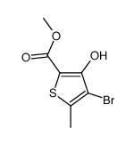 4-溴-3-羟基-5-甲基噻吩-2-羧酸甲酯结构式