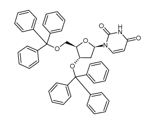 2'-deoxy-3',5'-bis-O-triphenylmethyluridine结构式