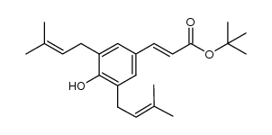 tert-butyl (E)-3-[4-hydroxy-3,5-bis(3-methylbut-2-enyl)phenyl]acrylate Structure