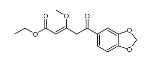 ethyl 5-(benzo[d][1,3]dioxol-5-yl)-3-methoxy-5-oxopent-2-enoate结构式