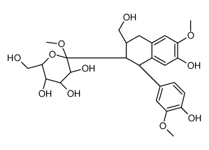 (2R,3R,4S,5S,6R)-2-[(1S,3R)-7-hydroxy-1-(4-hydroxy-3-methoxyphenyl)-3-(hydroxymethyl)-6-methoxy-1,2,3,4-tetrahydronaphthalen-2-yl]-6-(hydroxymethyl)-2-methoxyoxane-3,4,5-triol Structure