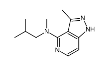 isobutyl-methyl-(3-methyl-1H-pyrazolo[4,3-c]pyridin-4-yl)-amine结构式