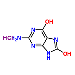 2-氨基-6,8-二羟基嘌呤盐酸盐结构式