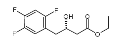 (S)-ethyl 3-hydroxy-4-(2,4,5-trifluorophenyl)butanoate结构式