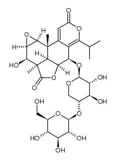 nagilactone C 7-O-β-D-glucopyranosyl-(1->4)-β-D-xylopyranoside结构式