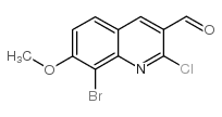8-溴-2-氯-7-甲氧基喹啉-3-羧醛结构式