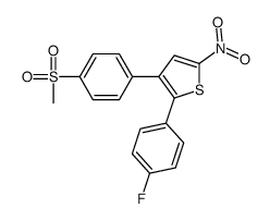 2-(4-fluorophenyl)-3-(4-methylsulfonylphenyl)-5-nitrothiophene Structure
