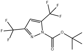 3,5-Bis-trifluoromethyl-pyrazole-1-carboxylic acid tert-butyl ester Structure