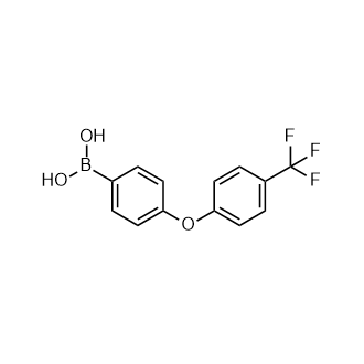 (4-(4-(三氟甲基)苯氧基)苯基)硼酸结构式