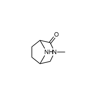 3-甲基-3,8-二氮杂双环[3.2.1]辛烷-2-酮结构式