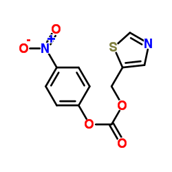 ((5-噻唑基)甲基)-(4-硝基苯基)碳酸酯结构式