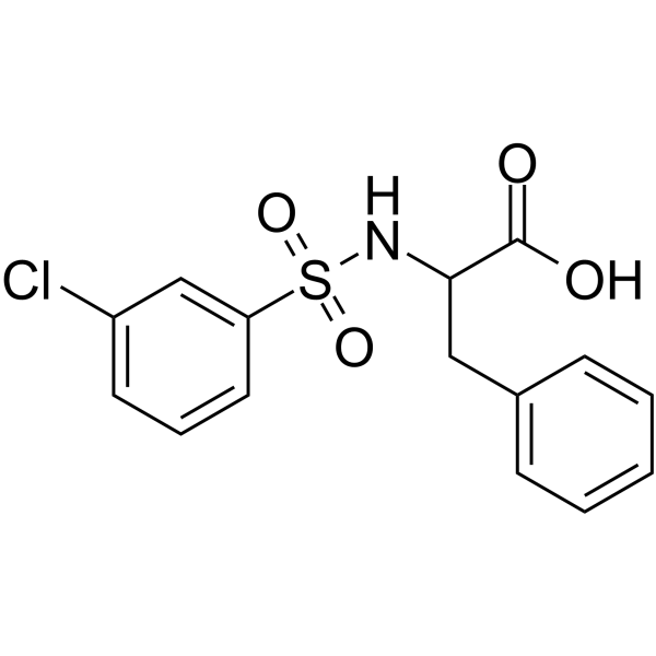 N-[(3-Chlorophenyl)sulfonyl]phenylalanine Structure