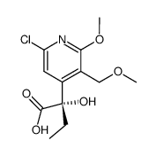 (S)-2-(6-chloro-2-methoxy-3-(methoxymethyl)pyridin-4-yl)-2-hydroxybutanoic acid Structure