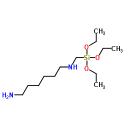 N-(6-Aminohexyl)aminomethyltriethoxysilane Structure