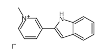 2-(1-methylpyridin-1-ium-3-yl)-1H-indole,iodide结构式
